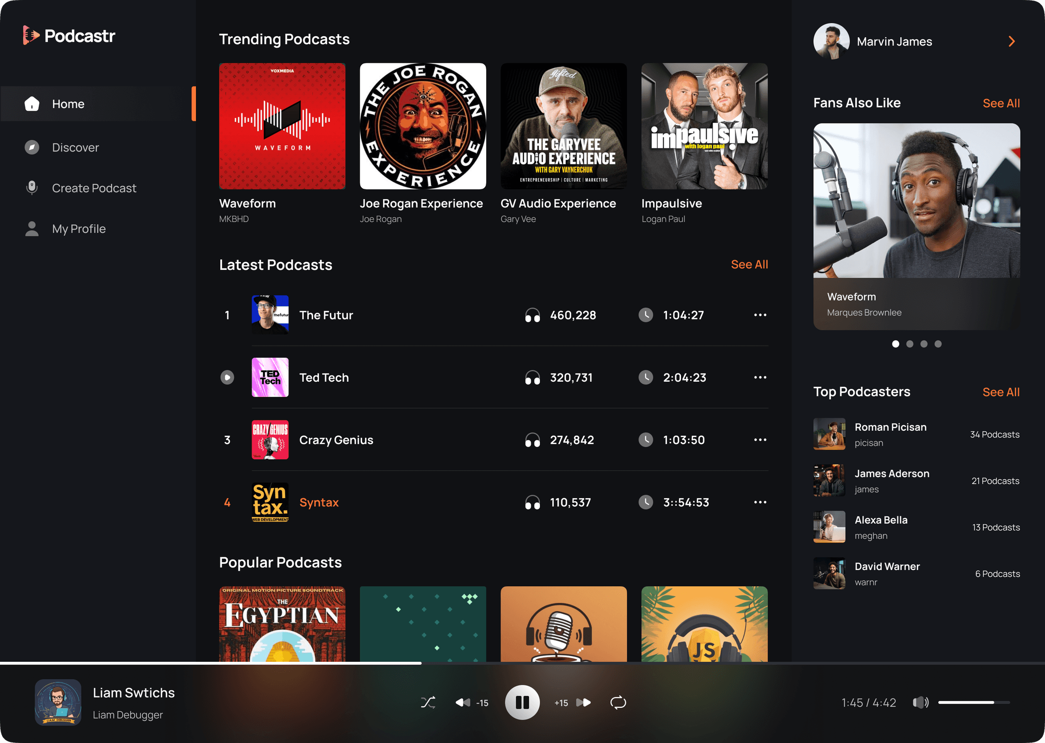 Screenshot of The AI Podcast project