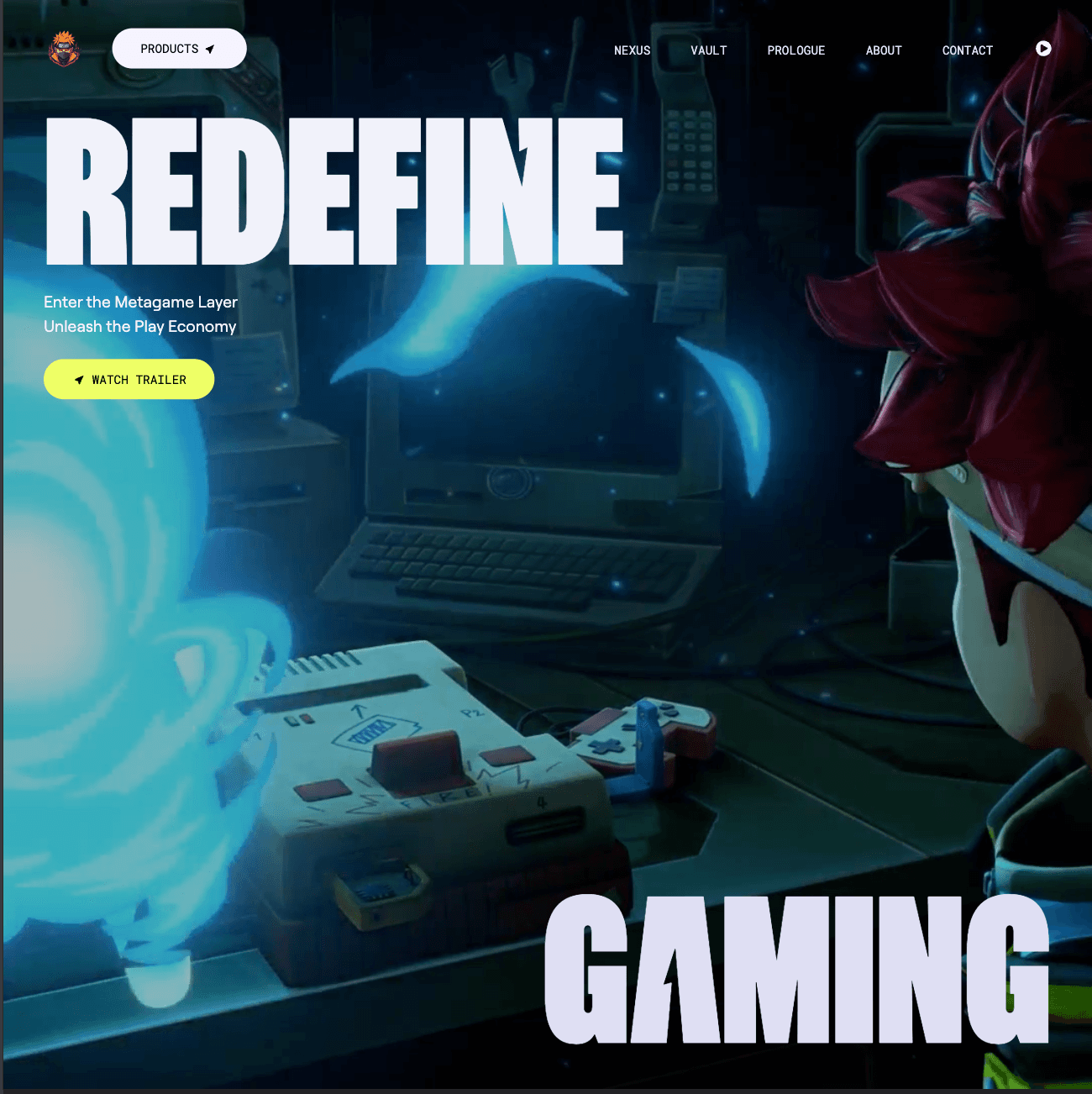 Screenshot of Gaming Landing Page project